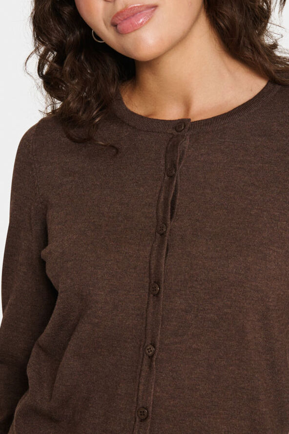 Saint Tropez A8661, MilaSZ R-Neck Cardigan Dark oak melange