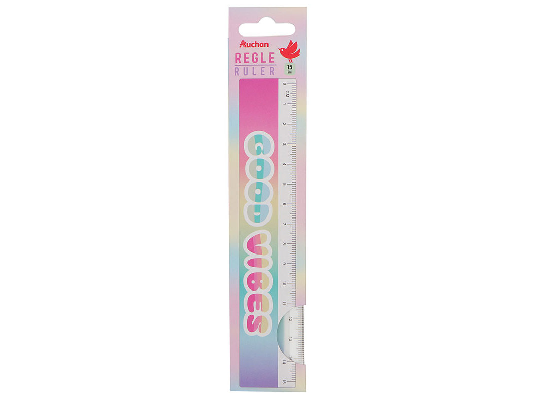 RÉGUA AUCHAN SHIMMERING 15CM