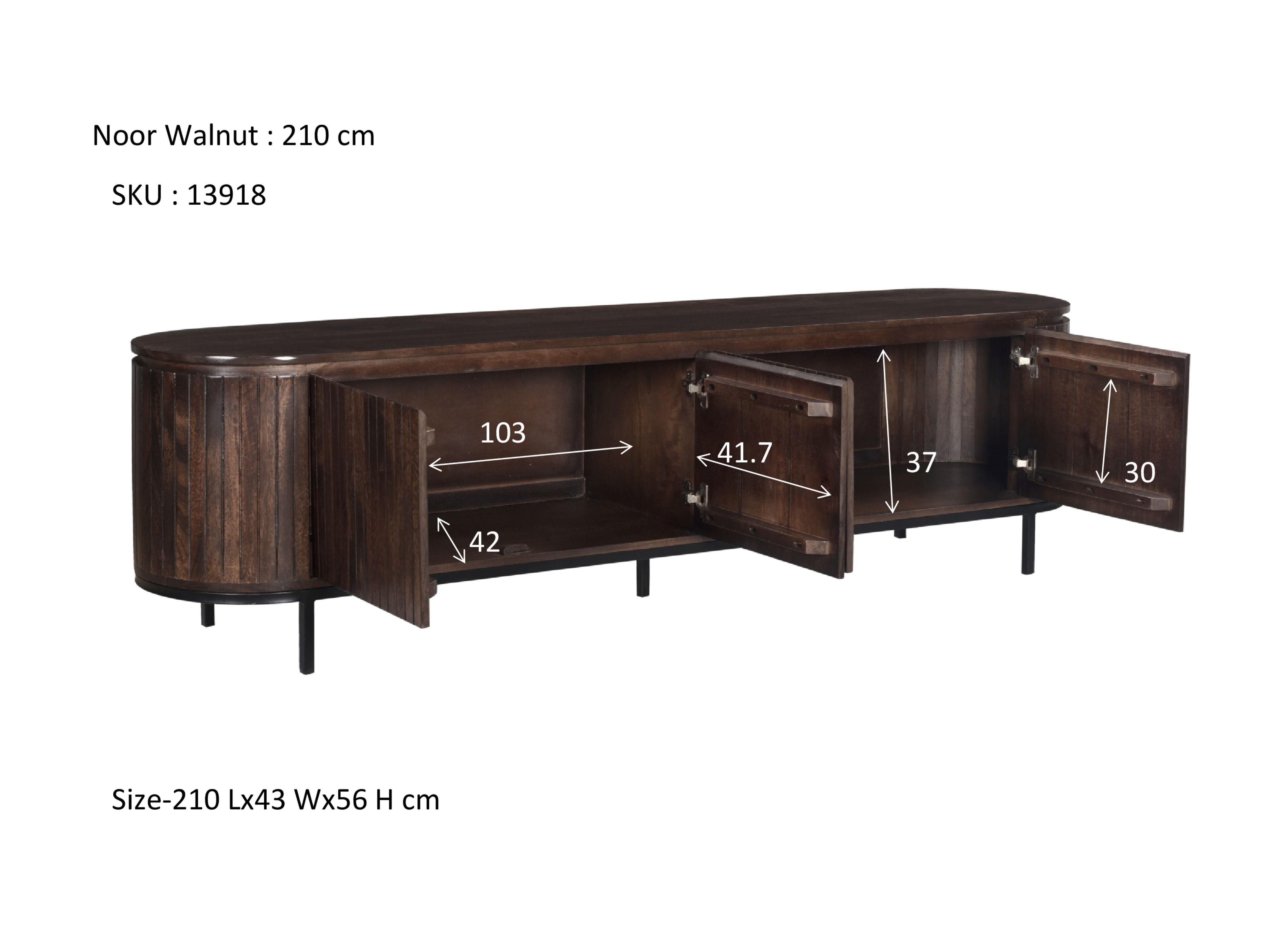 Tv-meubel Noor B210 x D43 x H56 cm