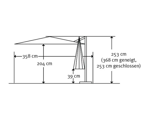 Schneider Rhodos Smart parasol, 300 x 300 cm, naturel