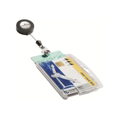 Durable - 10 Portes badge de nom avec enrouleur - 54 x 85 mm - 2 cartes