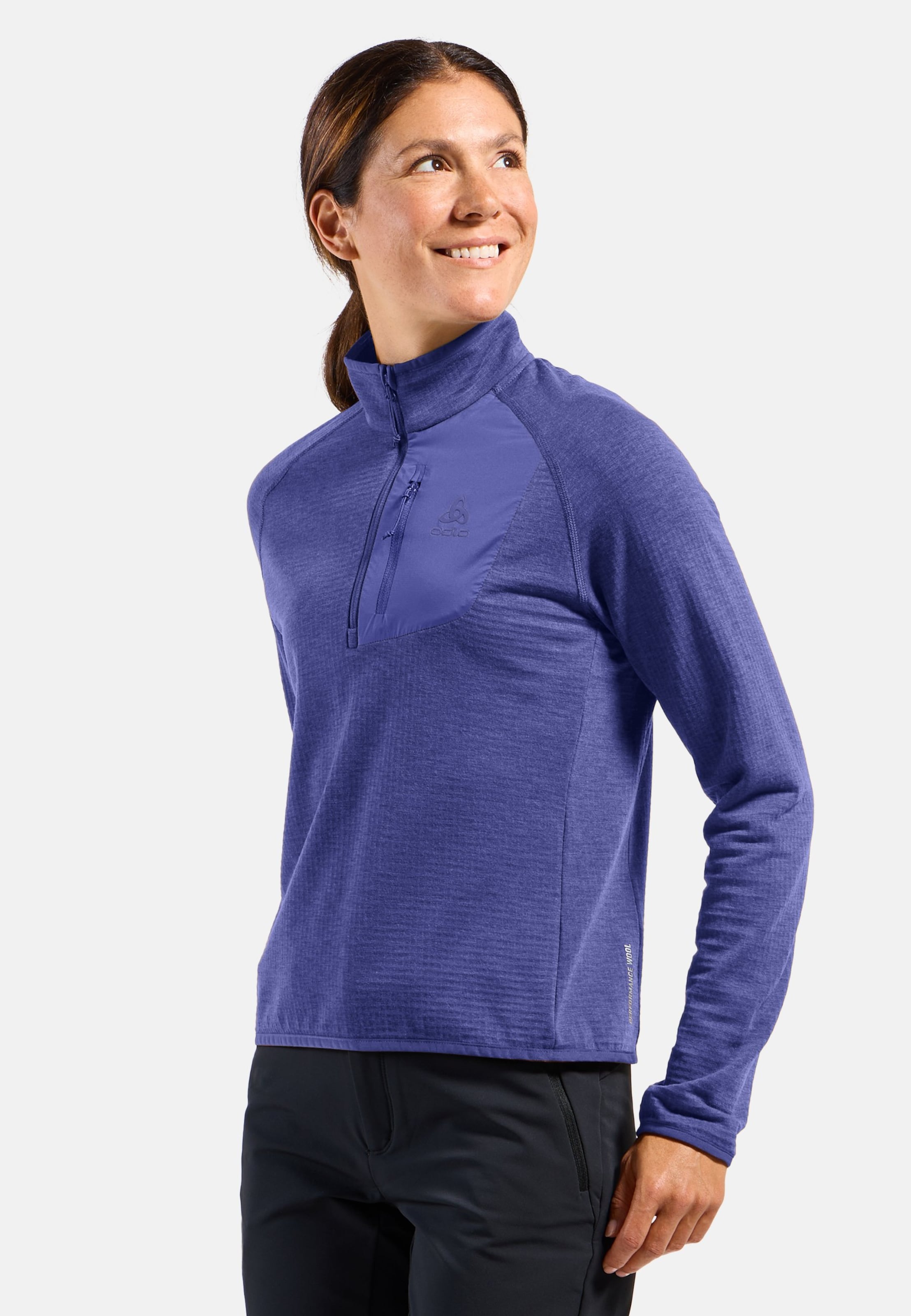 Ascent Mid Layer mit Halbreissverschluss in Skipper Blue