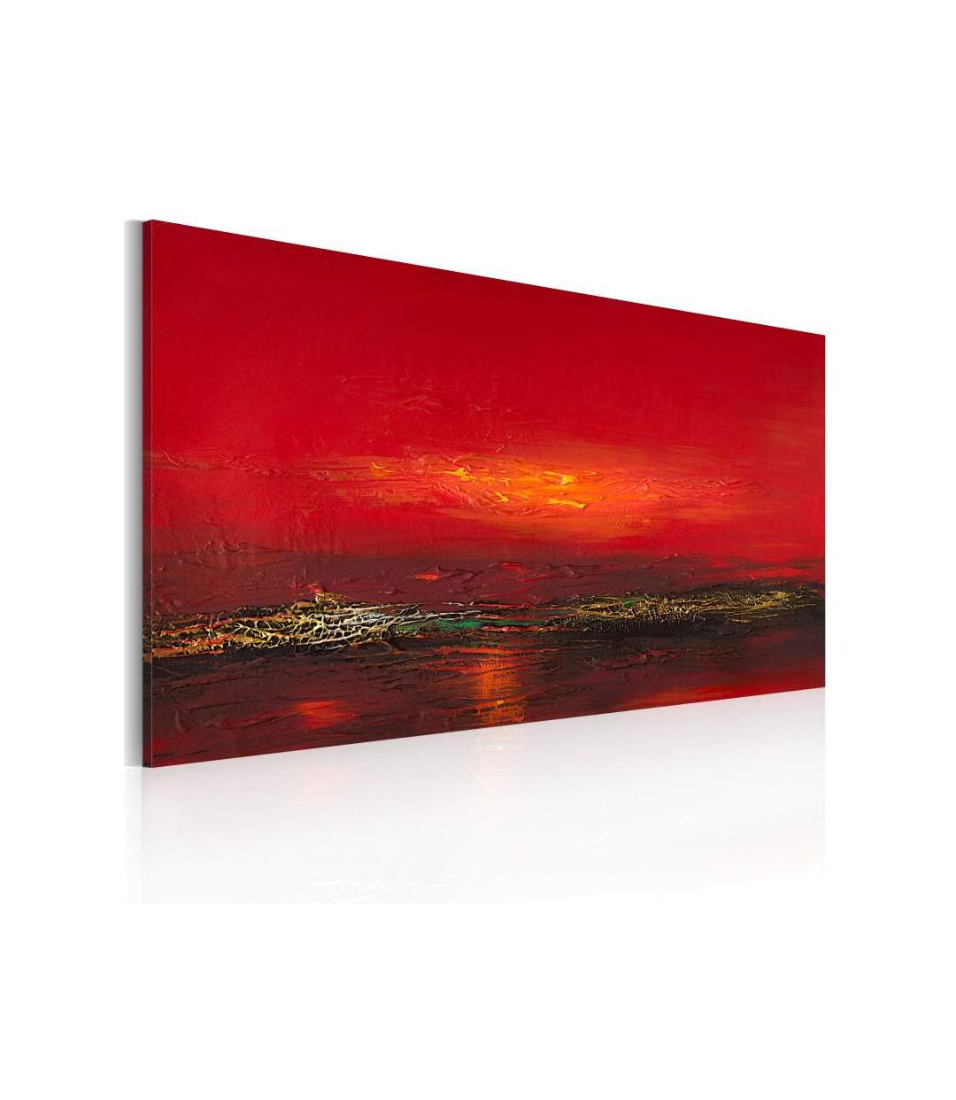 Paris Prix - Tableau Peint à La Main coucher De Soleil Sur La Mer Rouge 60x120cm