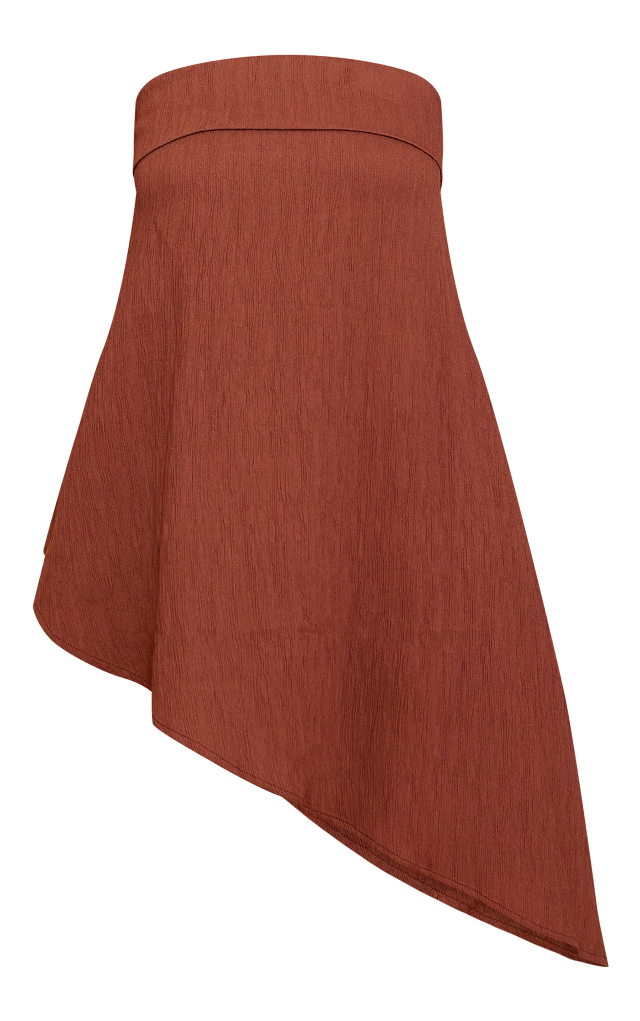 Chocolat Haut Bandeau À Détail Drapé Asymétrique