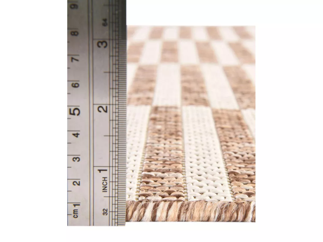 Tapis d'Extérieur - 125x125 - Taupe - Tulum Tile