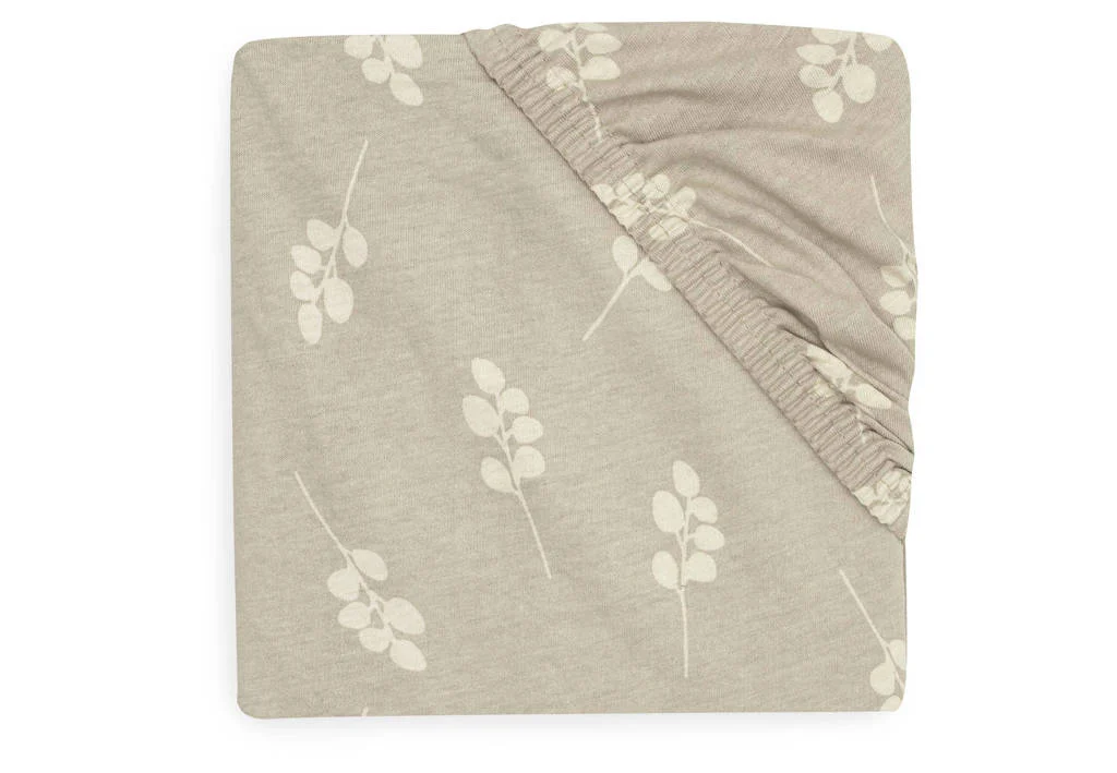 katoenen jersey ledikant hoeslaken 60x120cm Twig - Olive Green