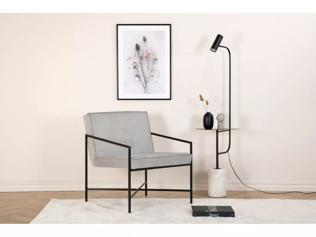 Fauteuil Design Velours Côtelé 