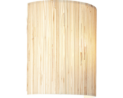 Wimea wandlamp met 1 lamp, 26 x 23 cm (H x B), zwart/naturel