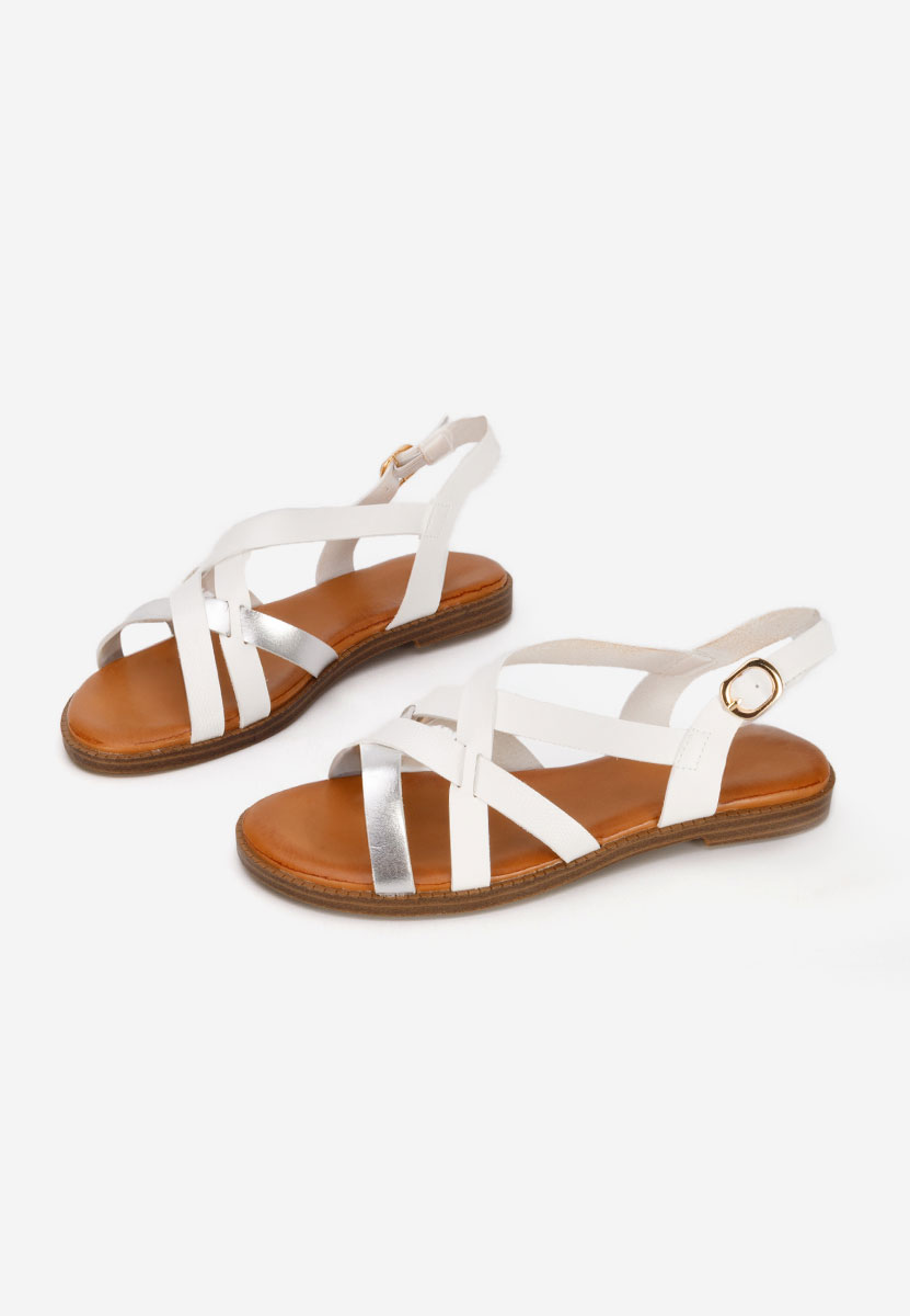 Sandales plates blanches Latifia