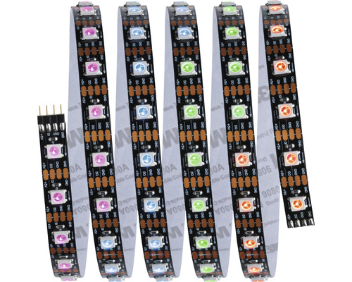 Klaar voor gebruik Entertain LED-strip 1,5 m Dynamische RGB-kleurverandering 90 LED's met geheugenfunctie + afstandsbediening 12V