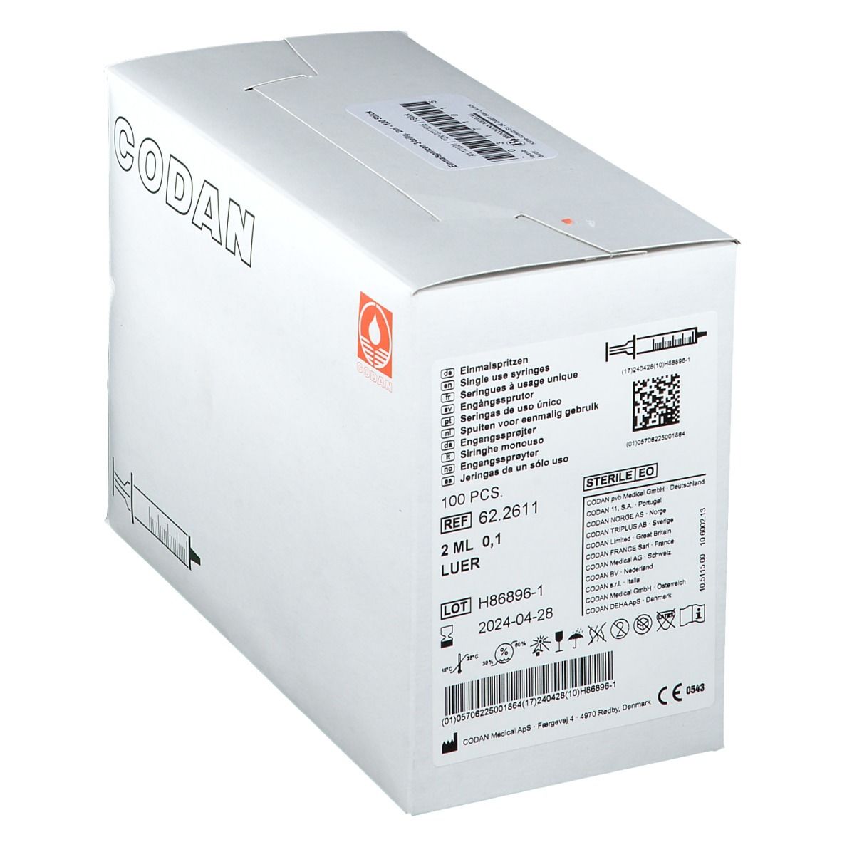 Brinkmann Einmalspritzen Luer 2 ml 3-teilig steril