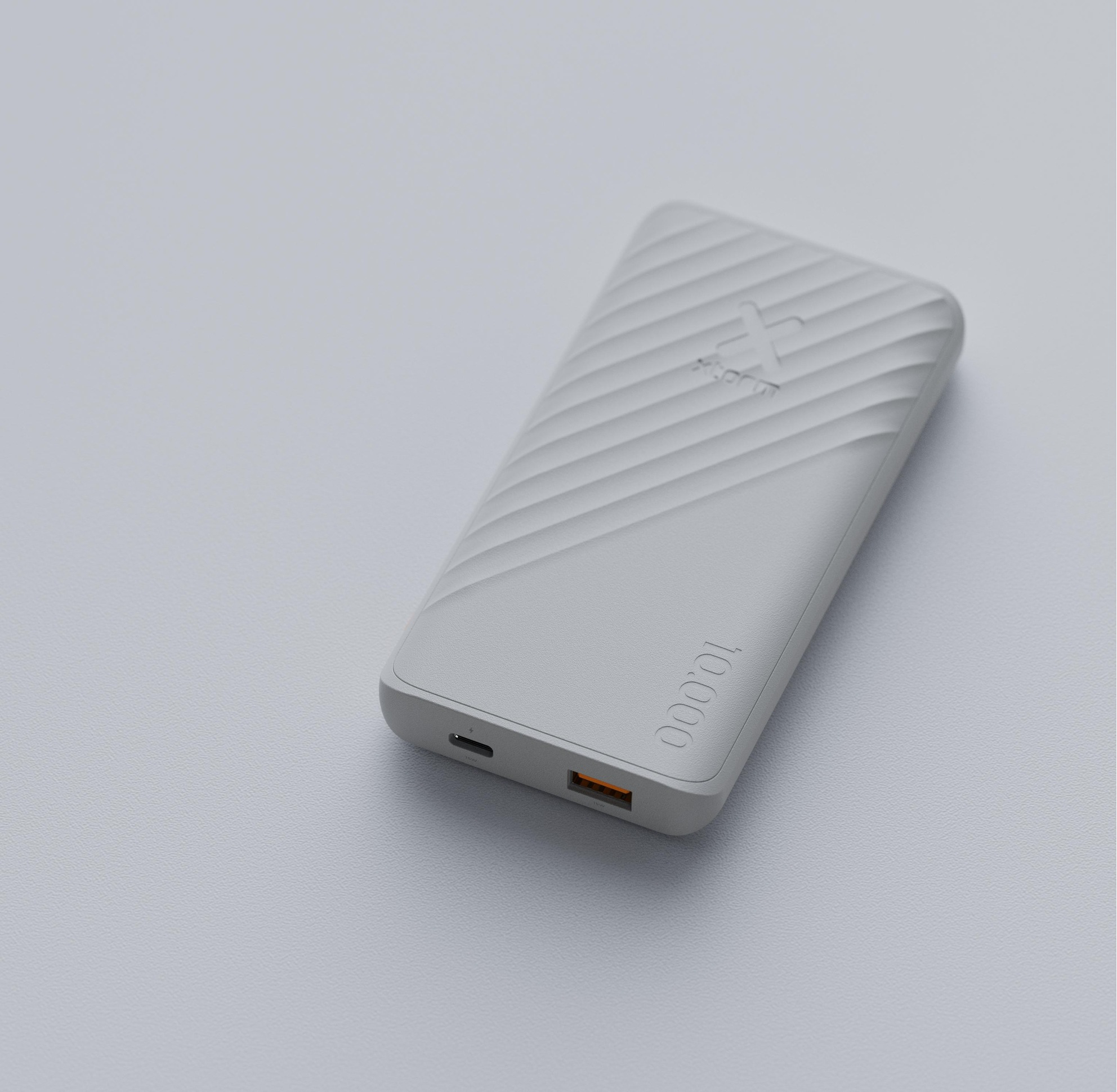 (15W) 10000mAh Go2 Series USB C / USB A Powerbank Fast Charge Ladegerät (XG2100) - Ash White