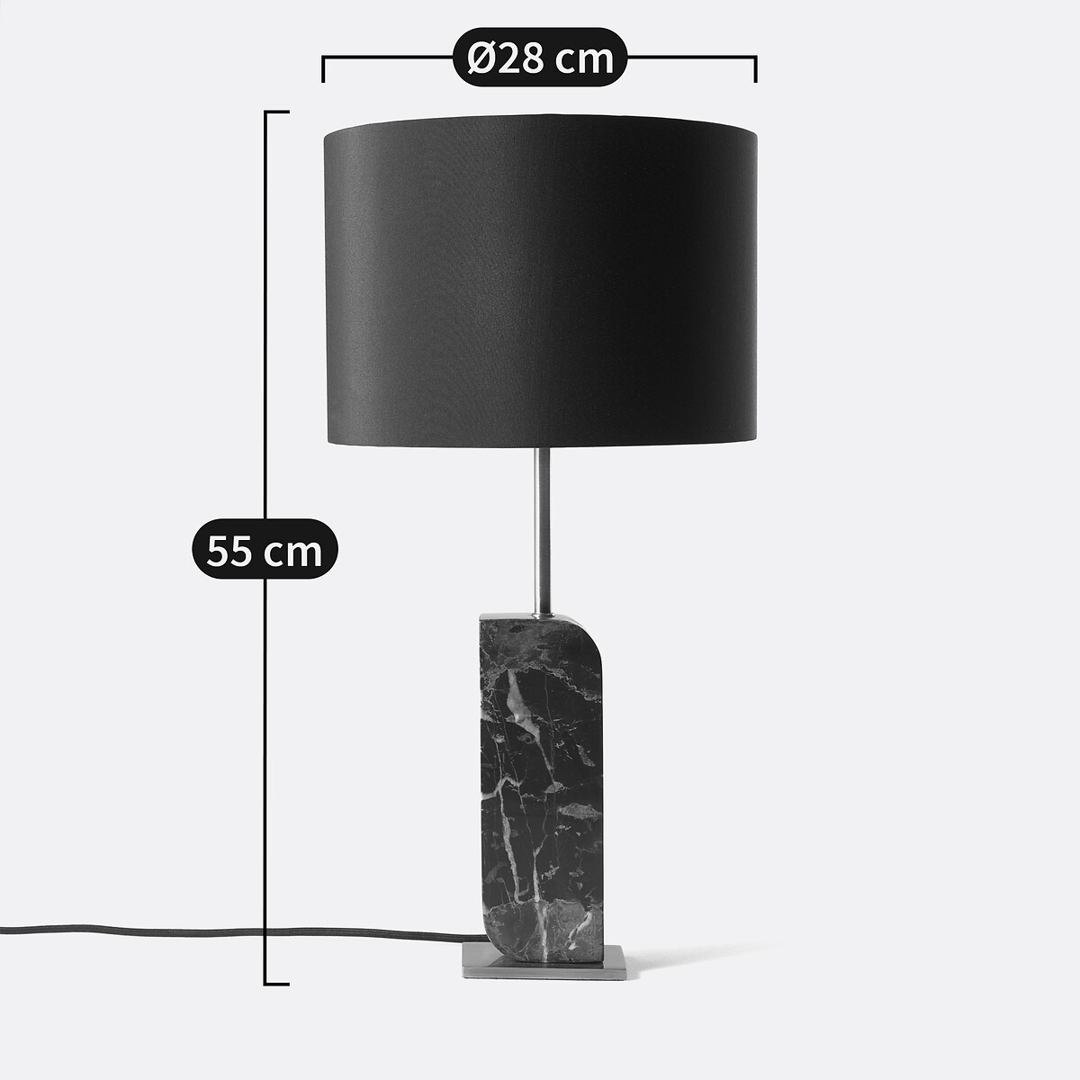 LA REDOUTE INTERIEURS<br>Candeeiro de mesa em mármore, Palaz