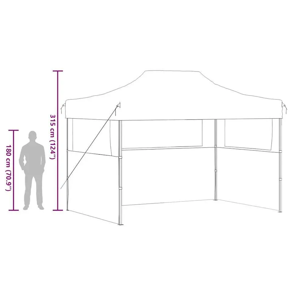 vidaXL - Partytent - Crème - Stof