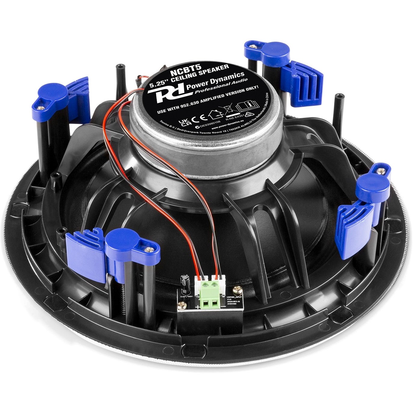 Power Dynamics NCBT5 actieve plafondluidsprekerset met Bluetooth, 5.25 inch