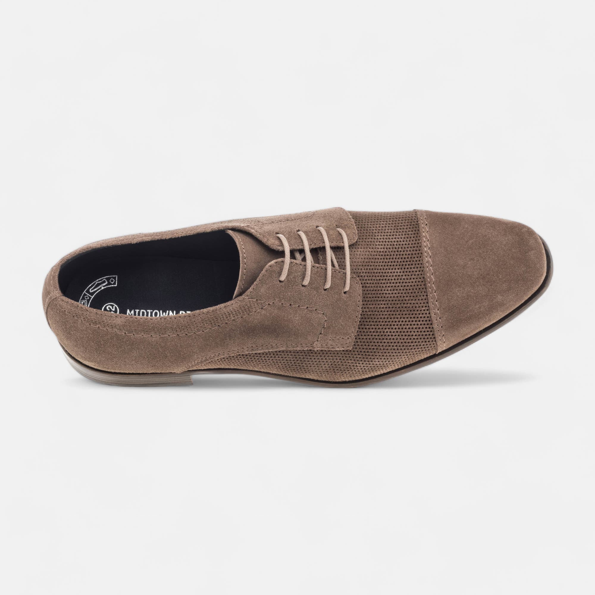 Derbies Homme en cuir taupe