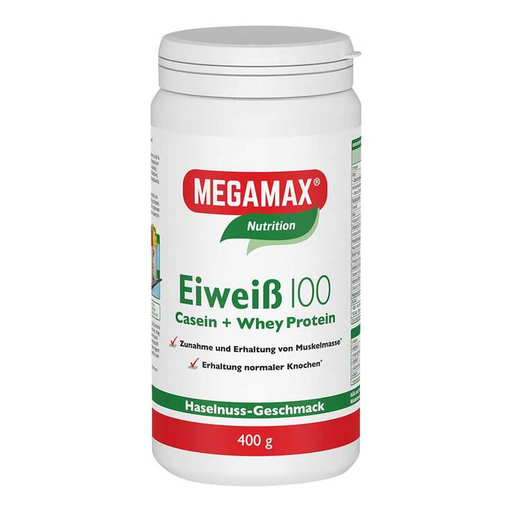 Eiweiss 100 Haselnuss Megamax Pulver, 400 g