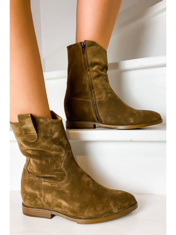 Aliwell - Bottines ISATIS Velours Camel