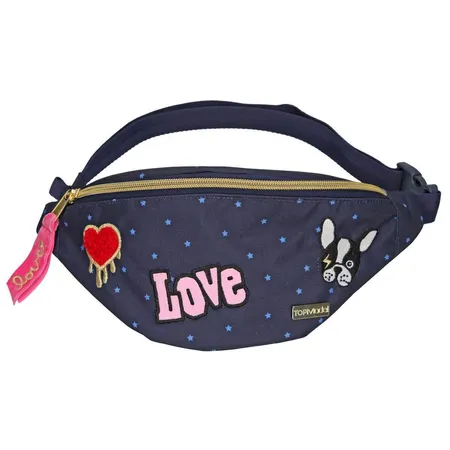 Depesche TOPModel Bauchtasche Patches dunkelblau DOG