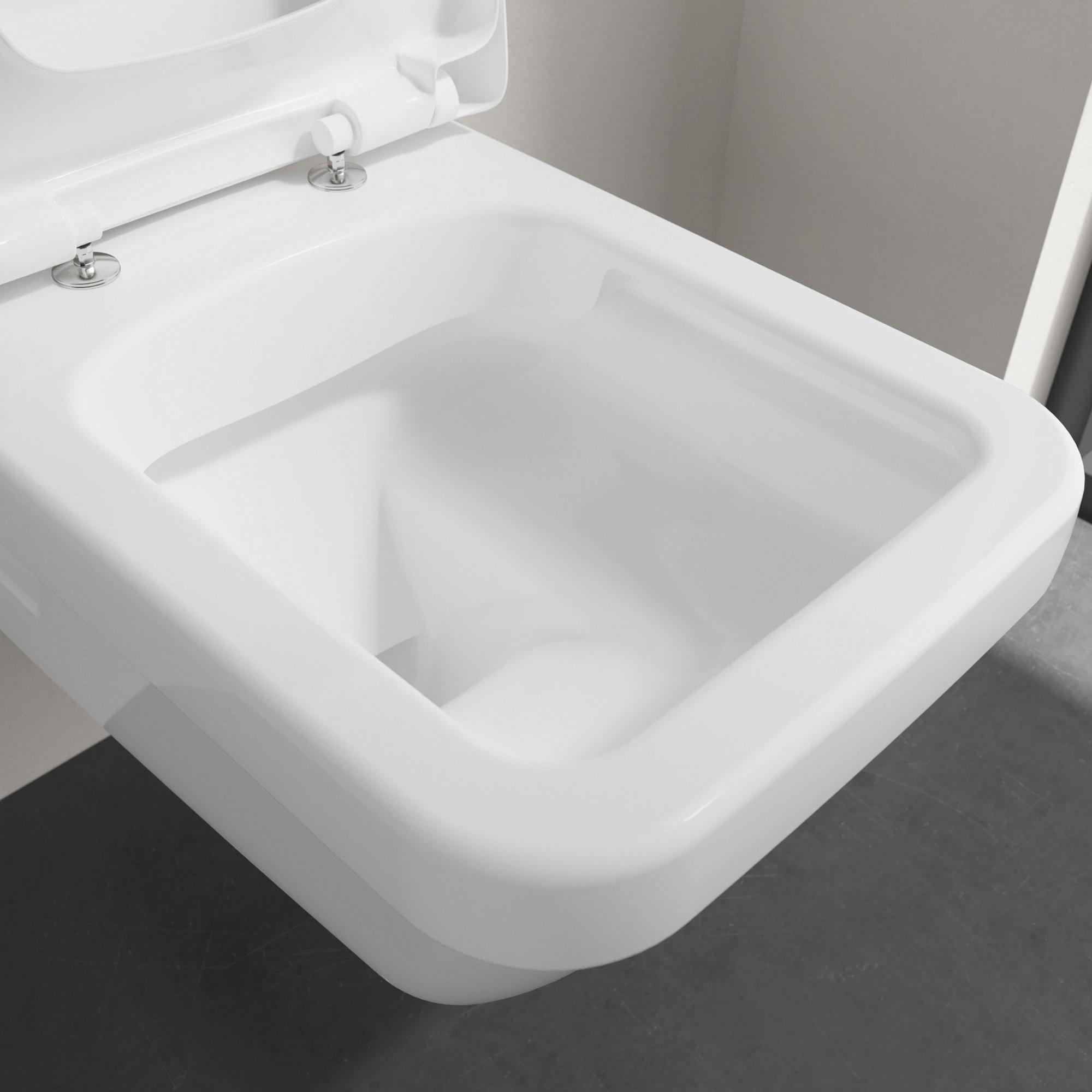 Villeroy & Boch Architectura randloos toilet CeramicPlus rechthoekig wit glans