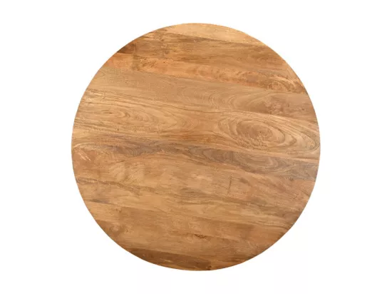 Wood - Table à manger 4 personnes ronde en bois ø120cm - Bois foncé