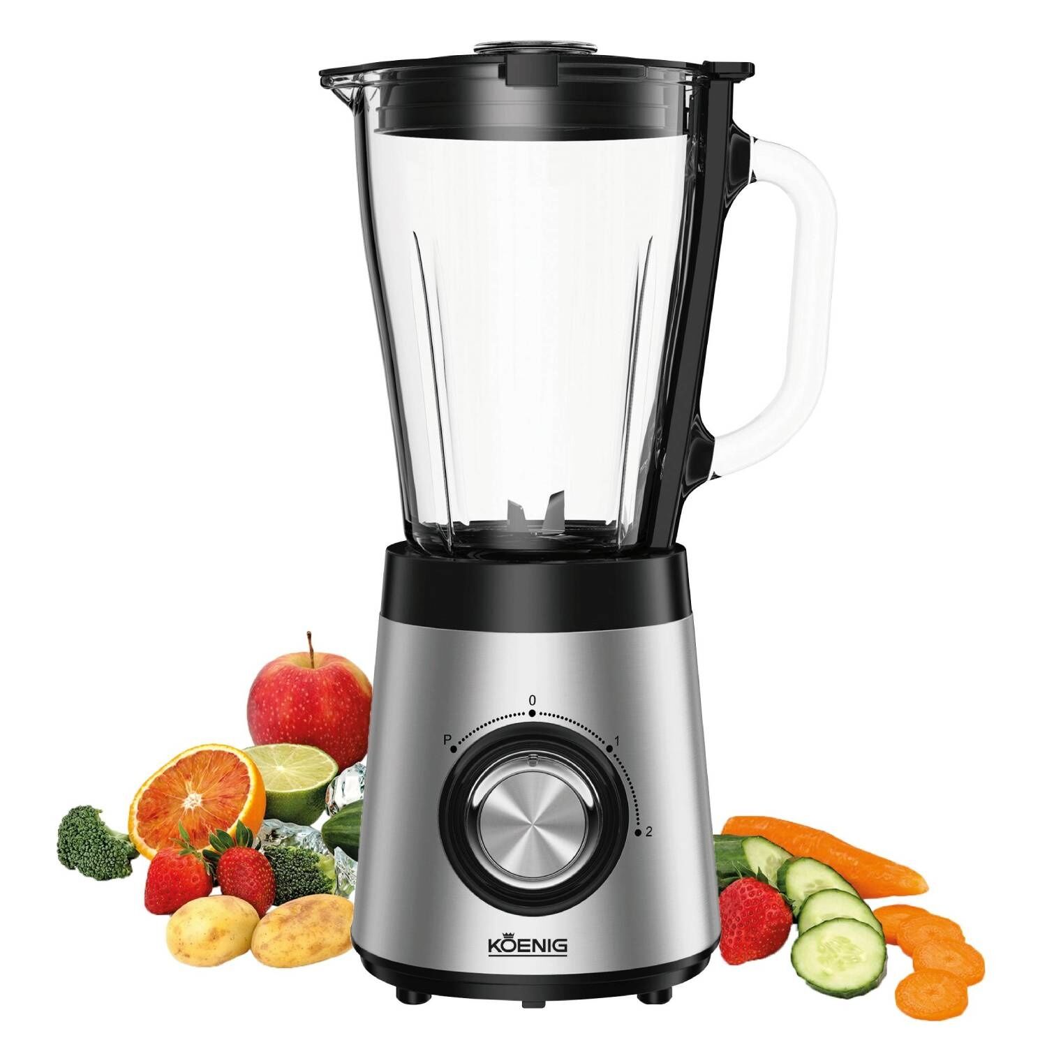 Koenig Basic Line Standmixer mit 1,5 Liter Glaskrug