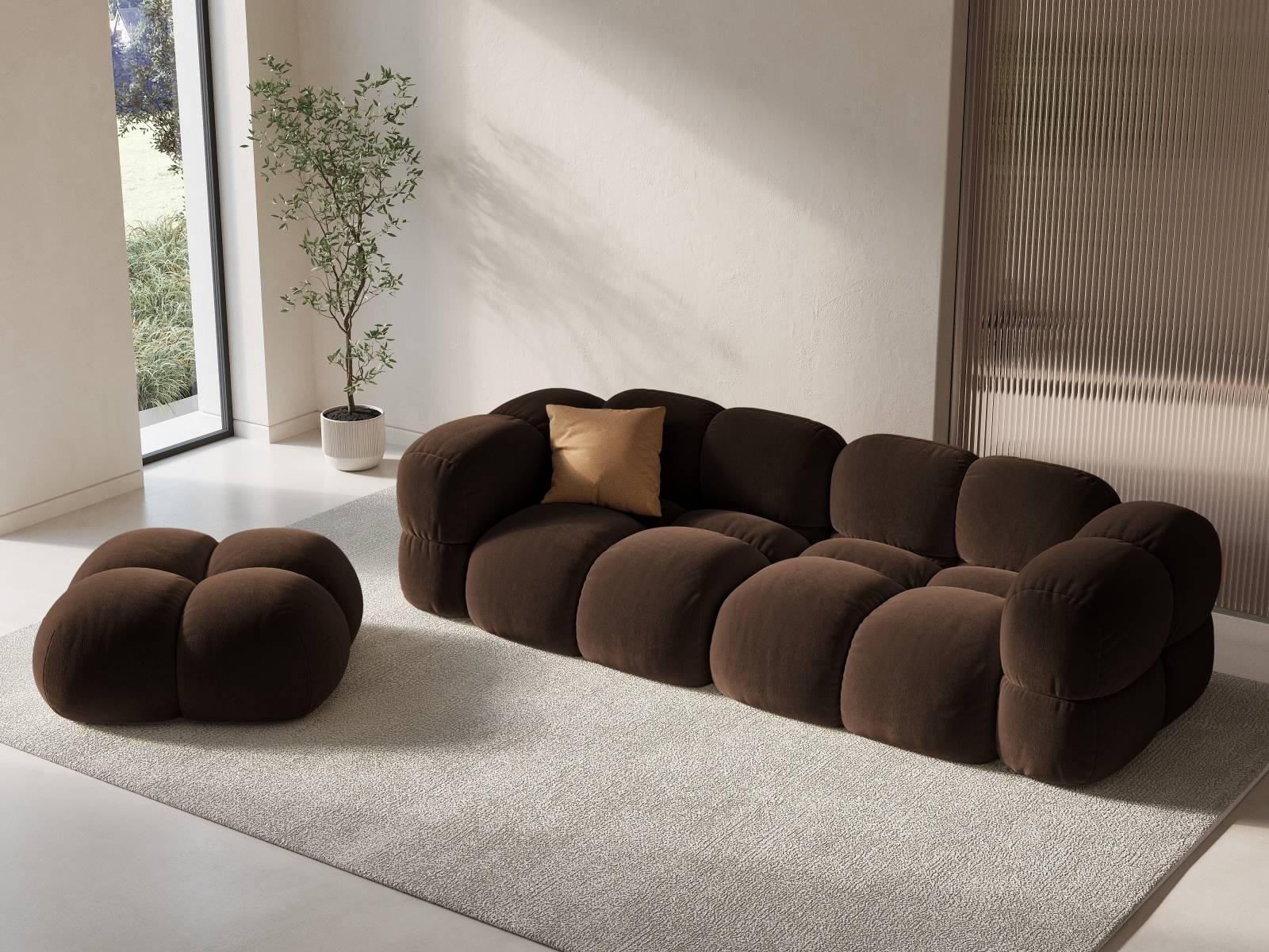 Cosmopolitan Design Loretto 3-zitsbank - Chocolade
