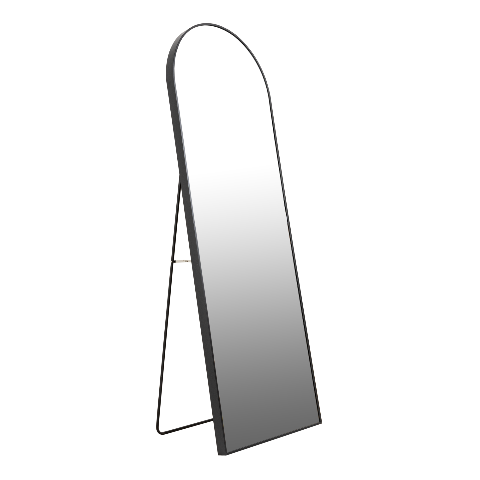 Passpiegel arched 50x150 - zwart
