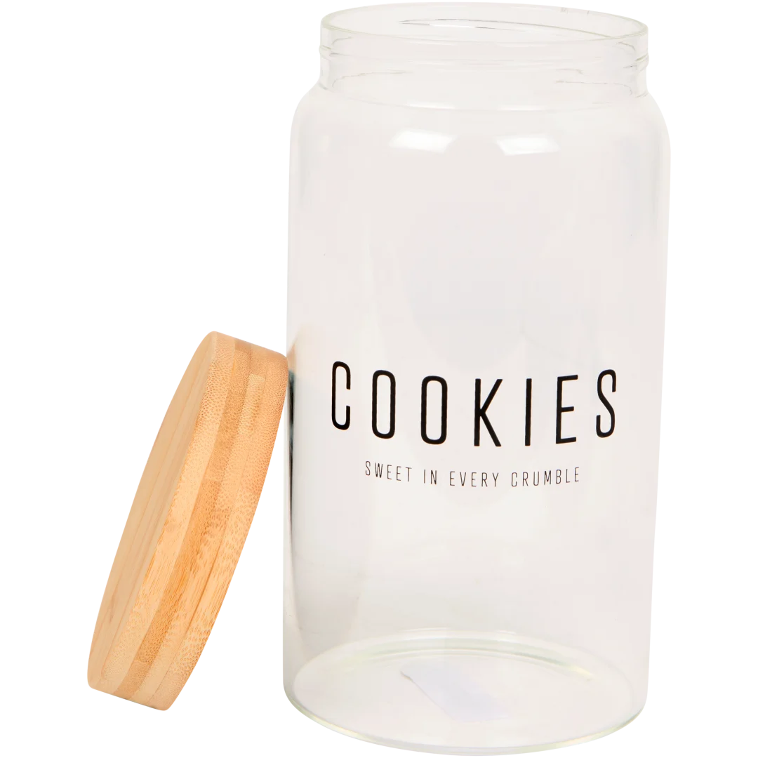 Voorraadpot met houten deksel 1800 ml | Ø 13 x 19,5 cm