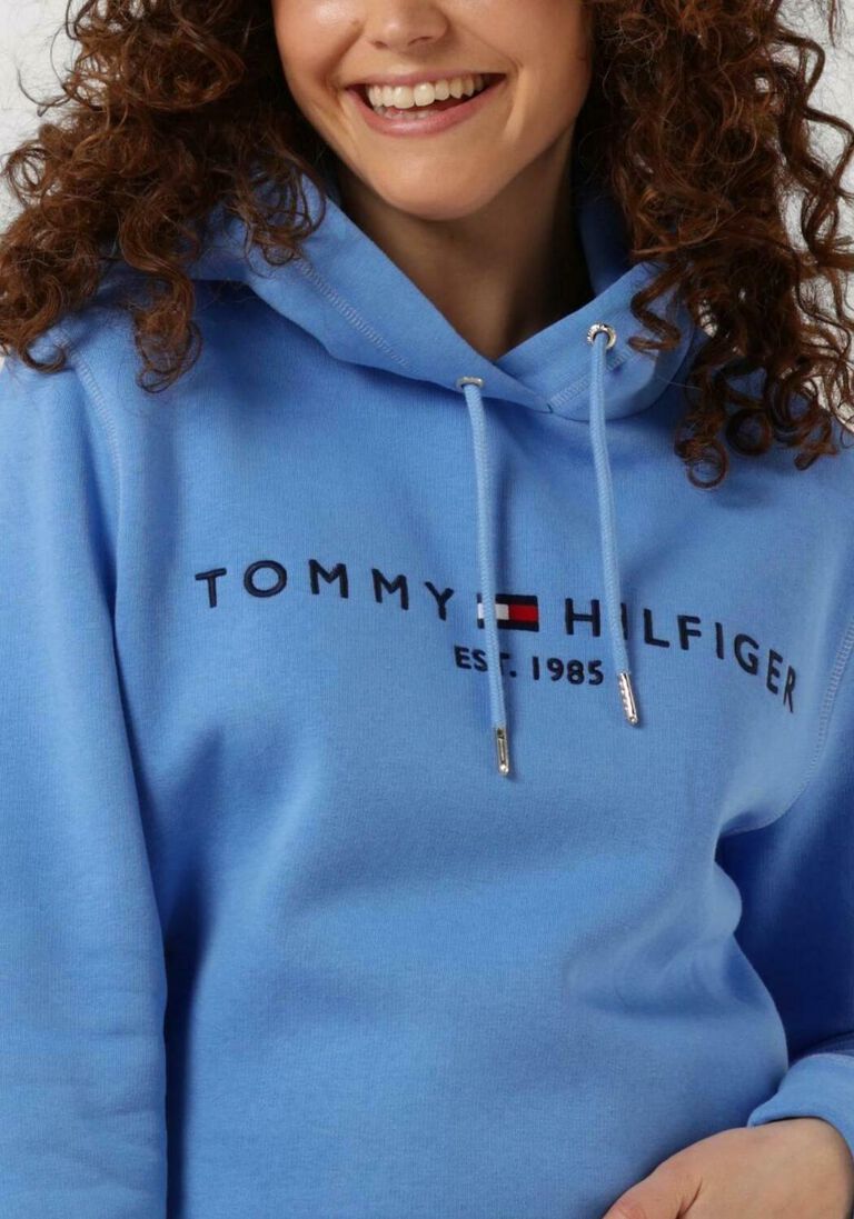 TOMMY HILFIGER blauwe tommy hilfiger trui regular hilfiger hoodie