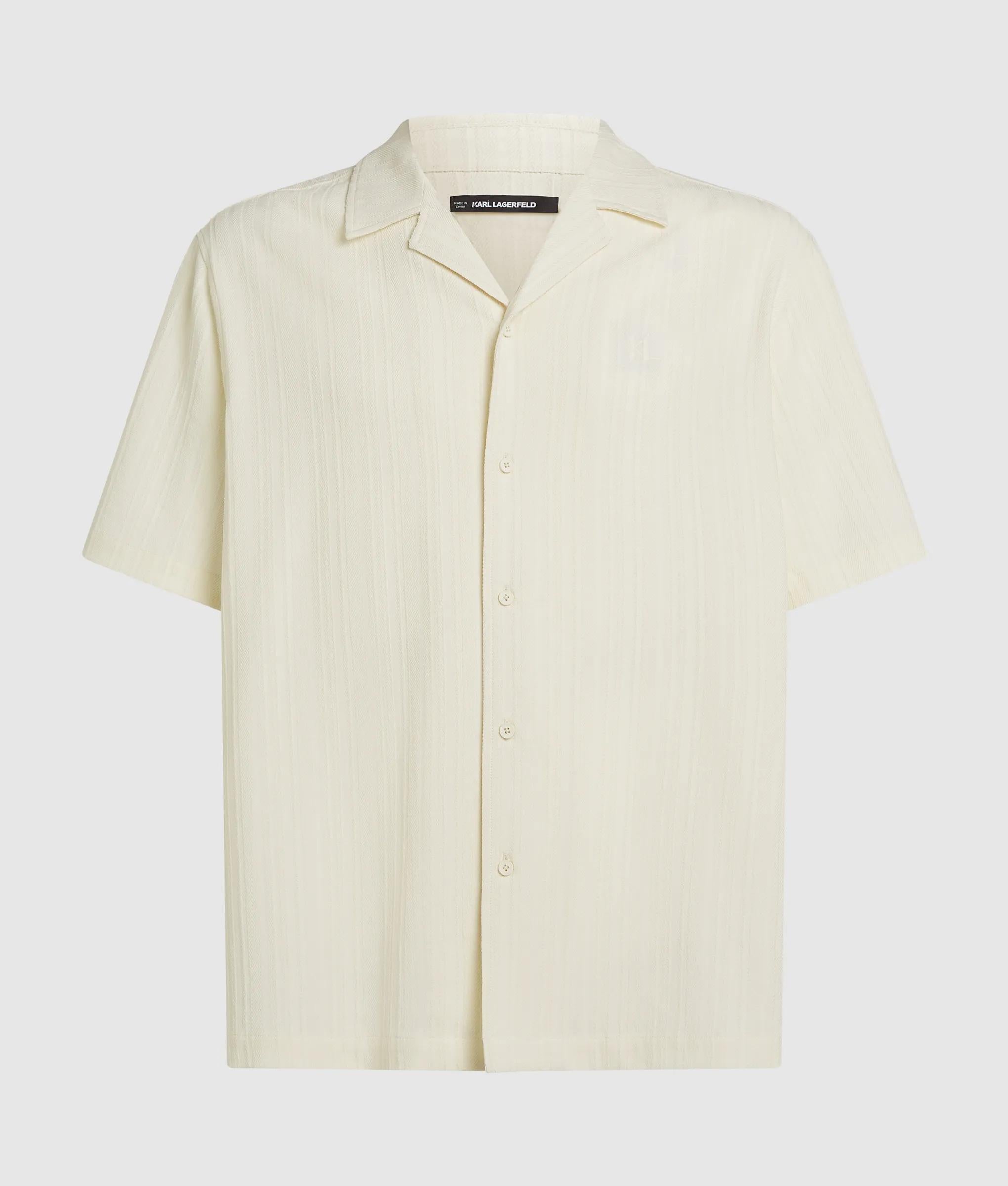 Getextureerd shirt met korte mouwen