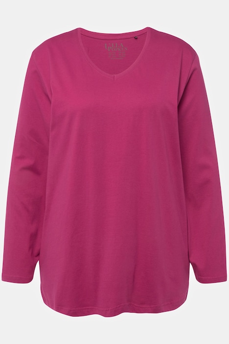 Shirt, V-Ausschnitt, Relaxed, Langarm