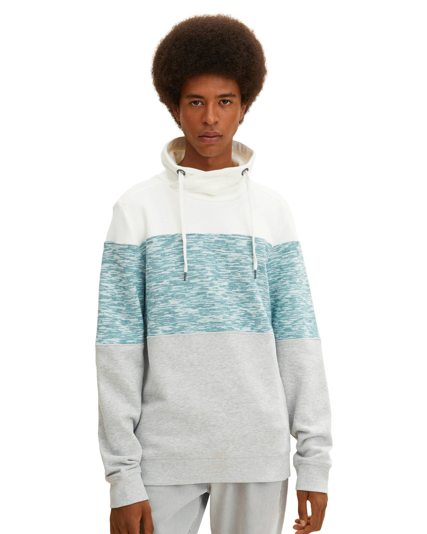 Tom Tailor| Herren Hoodie COLORBLOCK SNOOD