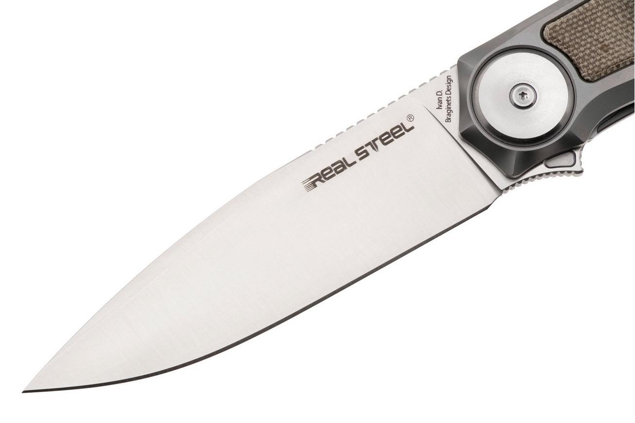 Real Steel Avangard 9781 Satin M390, Titanium Green Micarta, zakmes, Ivan Braginets design