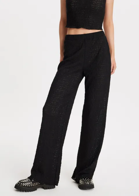 Kanten broek zwart (ZWART)