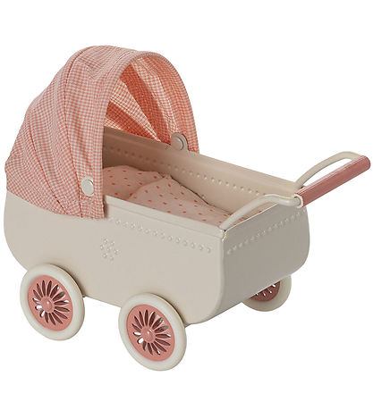 Maileg Miniatur Puppenwagen - Maus - Koralle