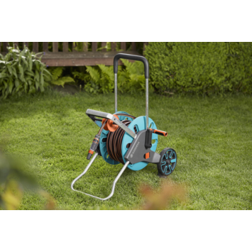 Gardena slangenwagen CleverRoll M (incl. 20m slang, koppelingen en tuinspuit)