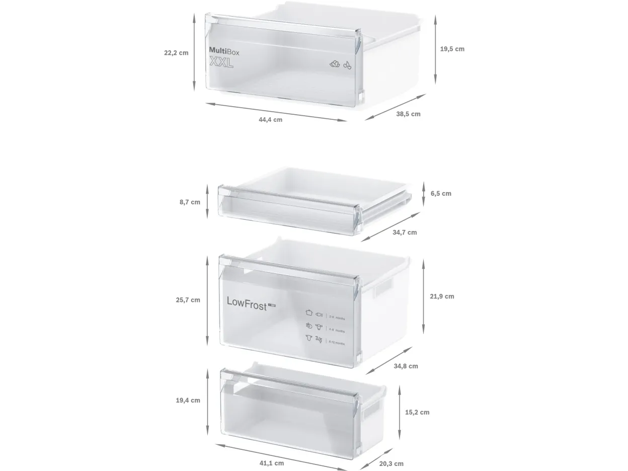 Bosch Serie | 2 KIV865SE0 - Køleskab/fryser - bund-fryser - til indbygning - niche - bredde: 56 cm - dybde: 55 cm - højde: 177.5 cm - 267 liter - Klasse E