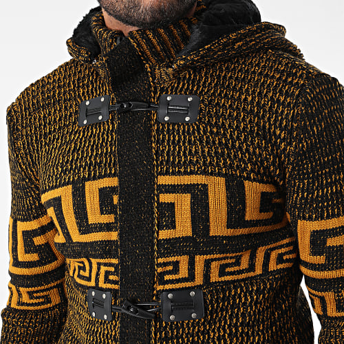Gilet Zippé Capuche 3014 Noir Orange