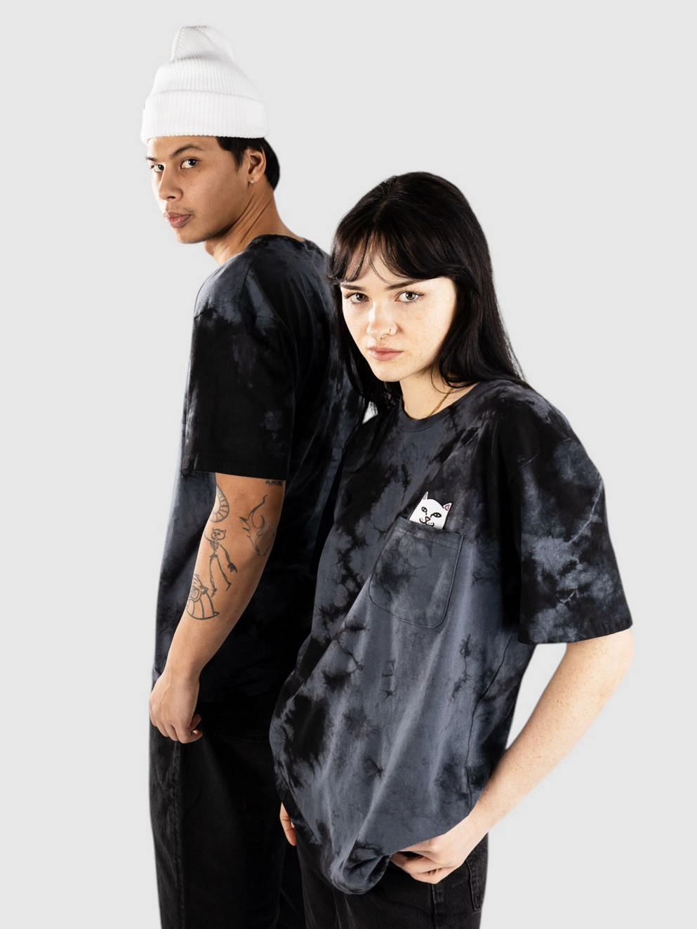 RIPNDIP Lord Nermal Pocket T-Shirt black grey lightening was