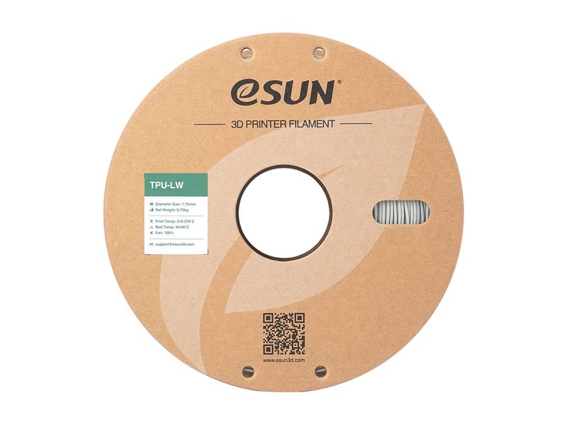eSun Filament TPU LW Grau 1.75 mm 1 kg Leichtgewicht TPU Filament