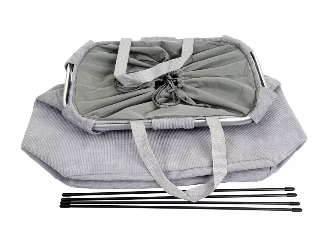 Collecteur de linge MCW-C34, velours gris
