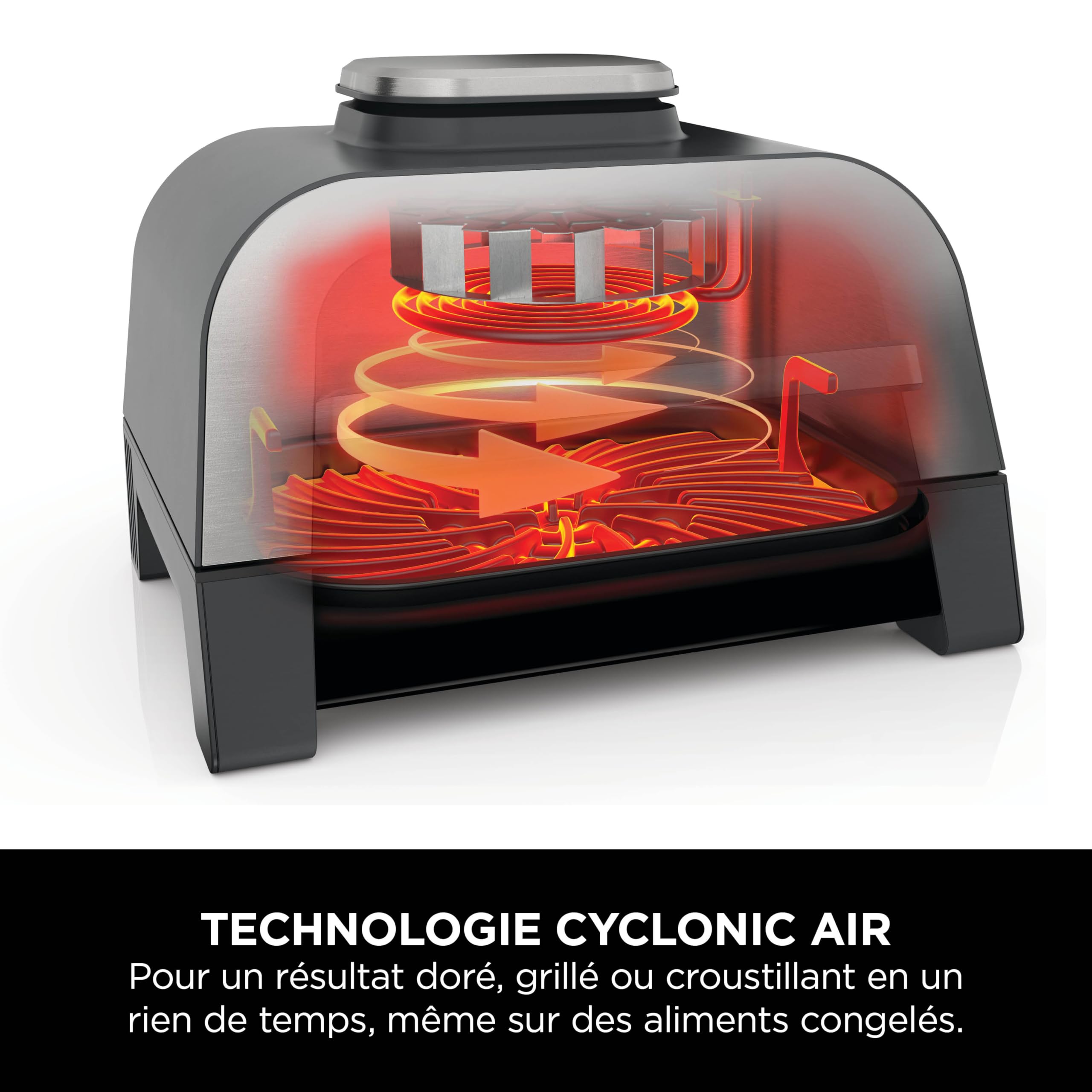 Ninja MAX 6-en-1 Grill d’intérieur et friteuse sans huile, 6 modes, cuit jusqu’à 6 hamburgers, capacité 3,8 l, faible dégagement de fumée, thermomètre