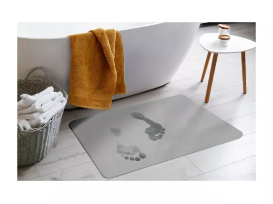 Tapis de Bain 35 x 45 cm Diatonella Gris - Diatomite