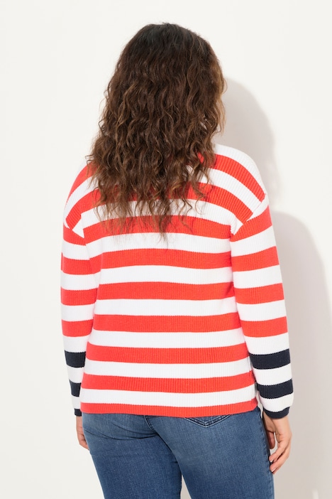 Pullover, Ringel, Rundhals, Langarm