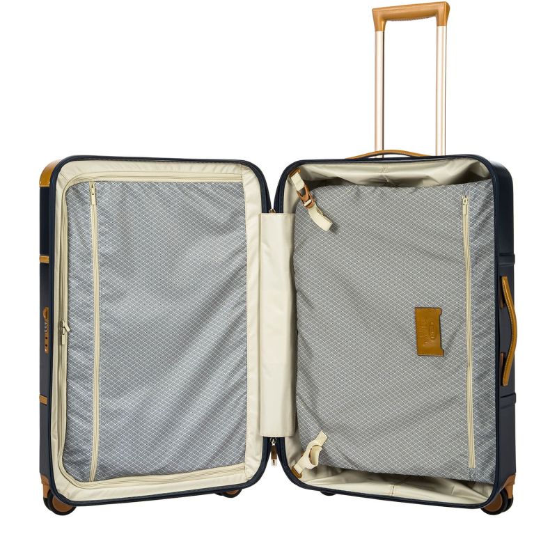 Valise rigide Bellagio 76 cm Bleu/tabac