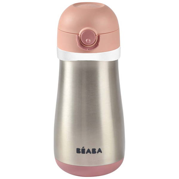 BeabaBeaba   Trinkflasche mit Henkel inox pink