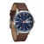 Nixon Sentry Solar Leather Navy Sunray / Silver A1347-5091