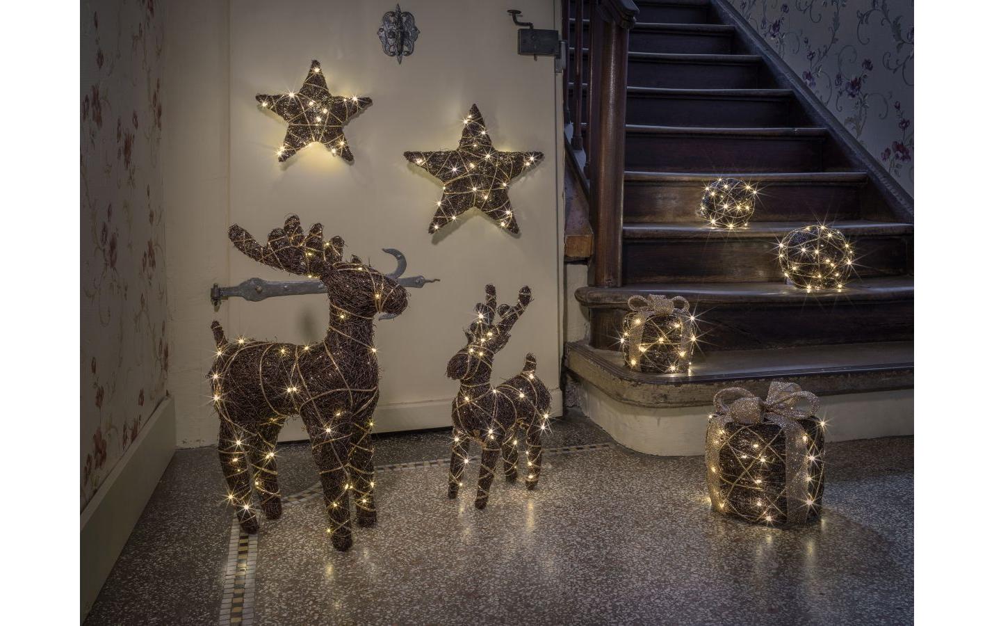 Natural reindeer, 37 WarmweissLED Dekoration