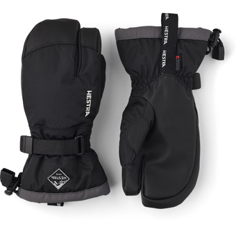 Hestra Gaunlet C-Zone 3-Fingerhandschuhe Black / Graphite Kinder